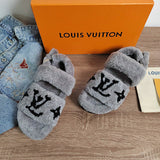 Louis Vuitton Nude Loafer Flats - Angled View