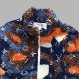 Full styled look of Louis Vuitton luxury clothing with monogram-inspired silhouette