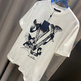 Close-up detail shot of Louis Vuitton cotton t-shirt with tailored silhouette