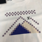 Flat lay presentation of Louis Vuitton cotton t-shirt with runway-inspired design