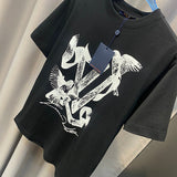 Close-up detail shot of Louis Vuitton cotton t-shirt with tailored silhouette