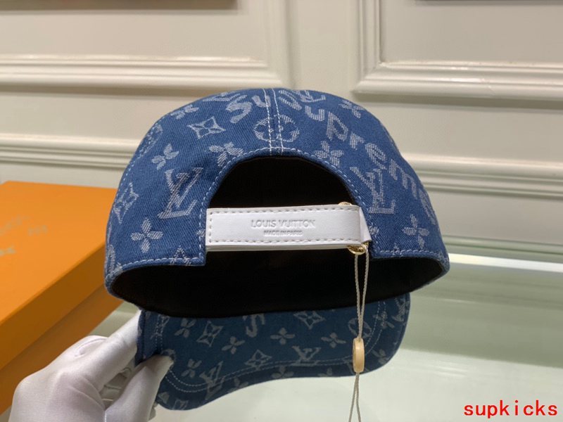 Close-up detail view of Louis Vuitton unisex cap