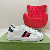 Gucci Luxury sneakers in clean off-white premium leather build front view