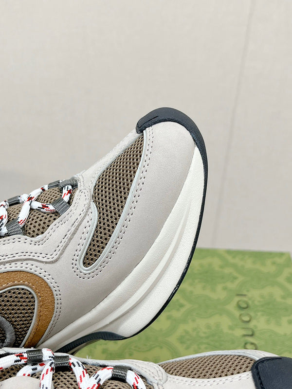 Gucci neutral cream luxury sneakers view 9 minimalist modern build