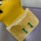 Close-up detail of statement bag design