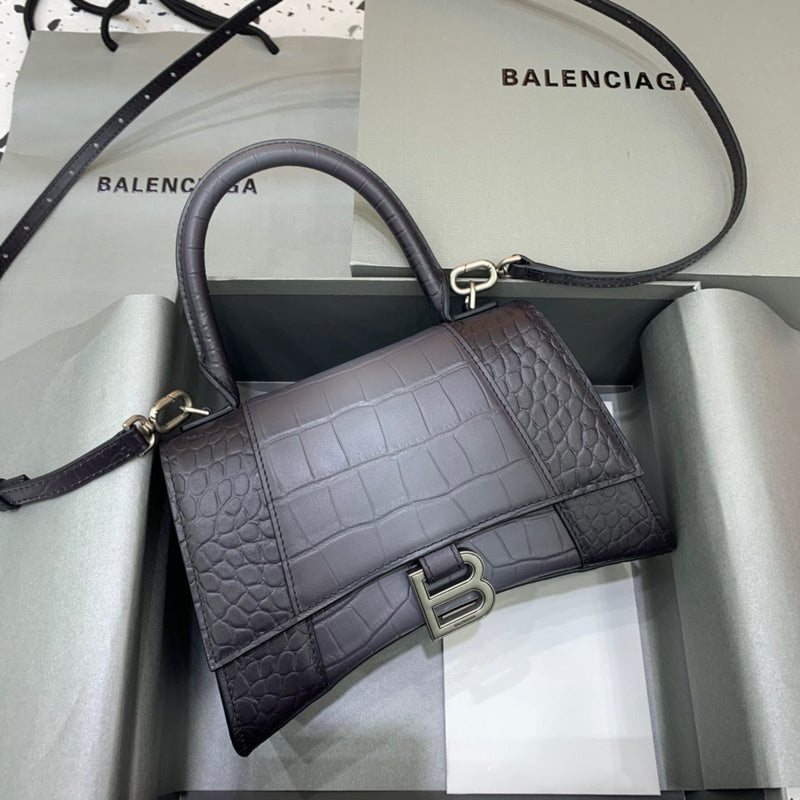 Structured Faux Leather Handbag - Polished Finish | Women's Everyday Carry Handbag #537 - side angle view (image 2) of designer-inspired handbag