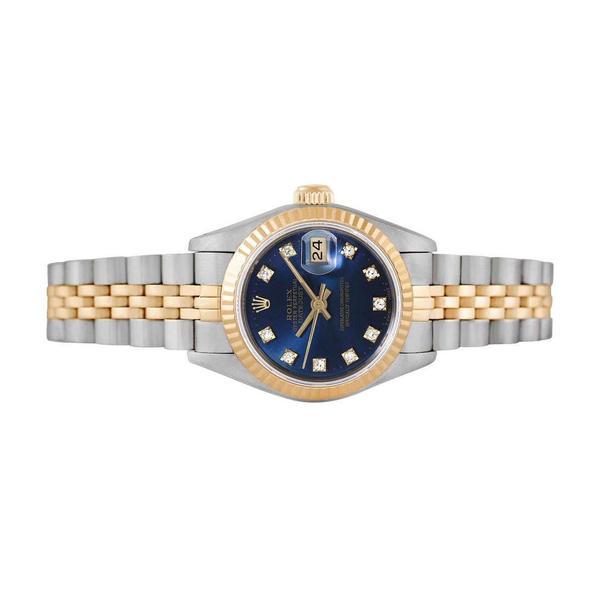 Front view of Rolex women's watch