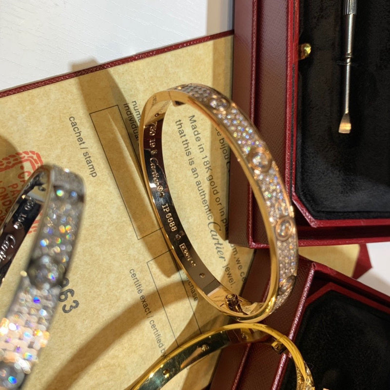 Close-up detail view of Cartier unisex jewelry piece