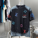Back view of Louis Vuitton cotton t-shirt with monogram-inspired silhouette