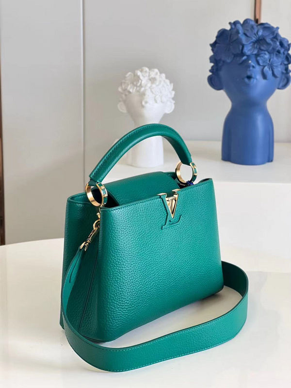 Top view of signature chic women's handbag – women's designer-style accessory