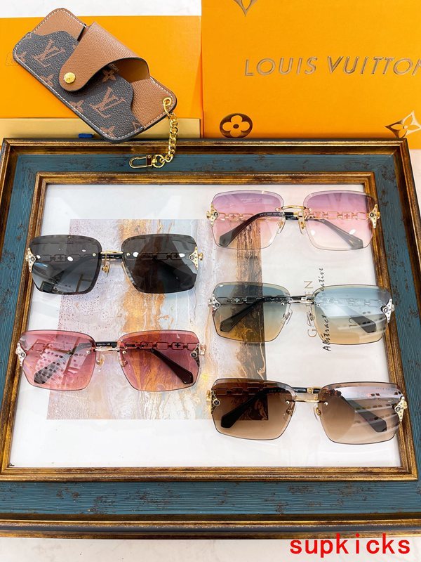 Lifestyle view of Louis Vuitton unisex sunglasses