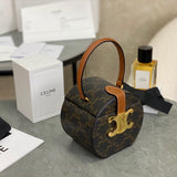 Front view of Celine Round Box premium cel round box