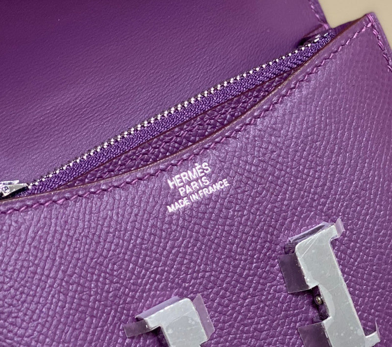Side view of sleek structured handbag