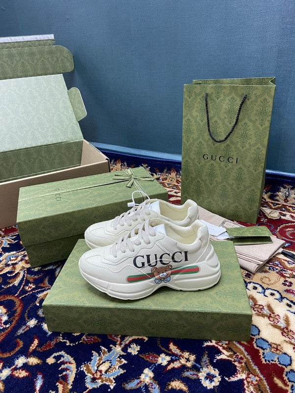 Gucci clean off-white luxury sneakers view 9 bold athletic profile
