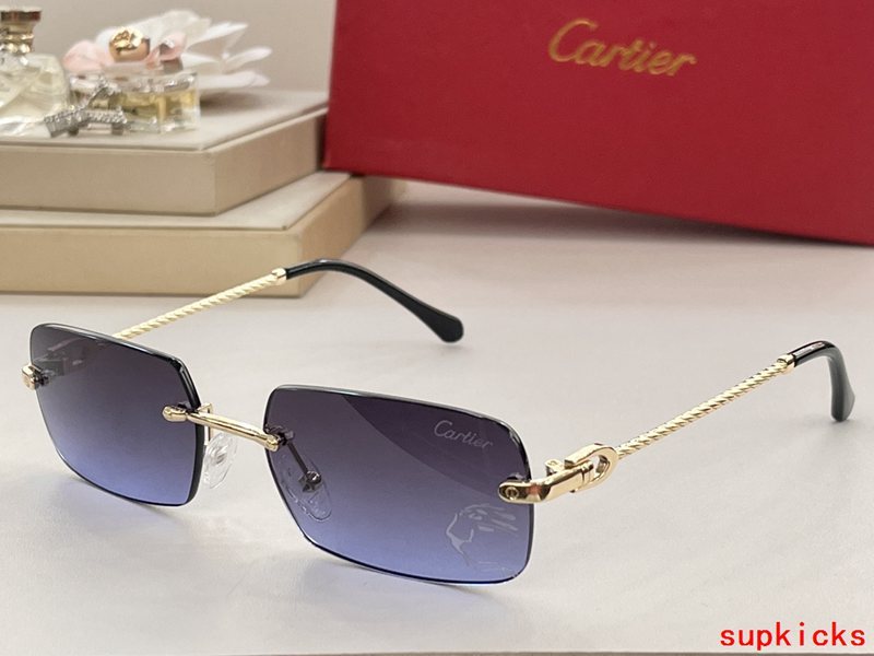 Angled view of Cartier unisex sunglasses