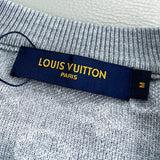 Front view of Louis Vuitton luxury clothing with monogram-inspired silhouette