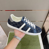 Gucci clean off-white luxury sneakers view 6 bold athletic profile