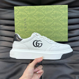 Gucci Designer sneakers in crisp white cushioned comfort fit front view