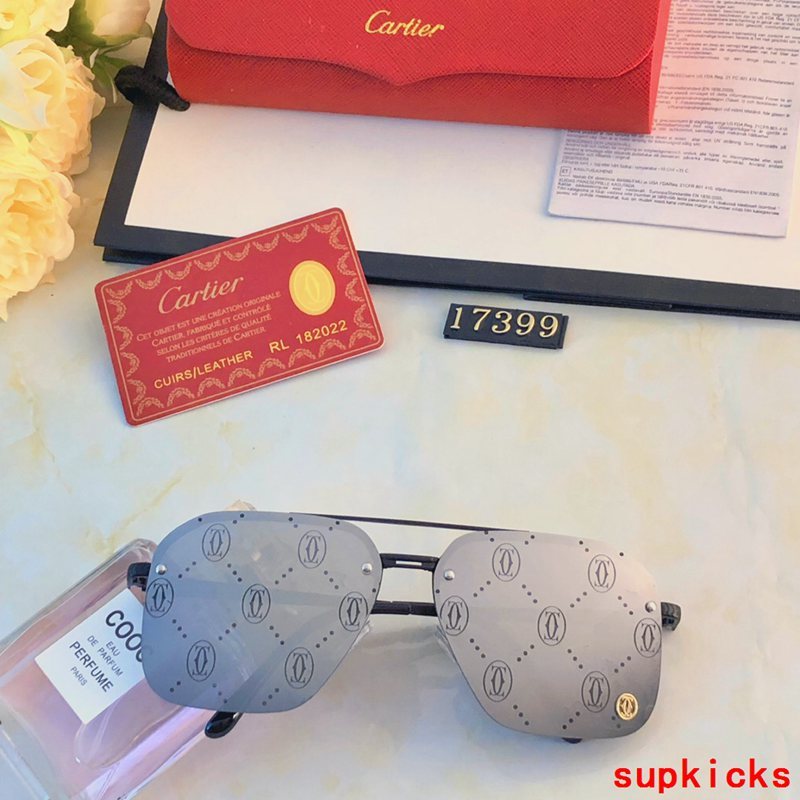 Angled view of Cartier unisex sunglasses
