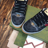Gucci neutral cream luxury sneakers view 4 signature lace-up style