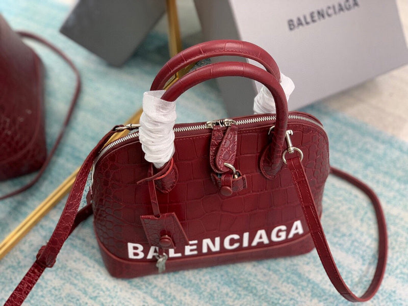 Bold Vegan Leather Handbag - Smooth Faux-Leather Exterior | Women's Designer-Inspired Purse #663 - styled full view (image 7) of designer-inspired handbag