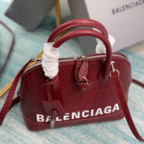 Bold Vegan Leather Handbag - Smooth Faux-Leather Exterior | Women's Designer-Inspired Purse #663 - styled full view (image 7) of designer-inspired handbag