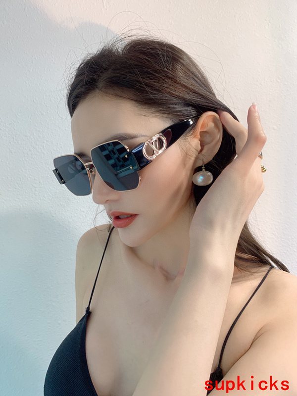 Close-up detail view of Louis Vuitton unisex sunglasses