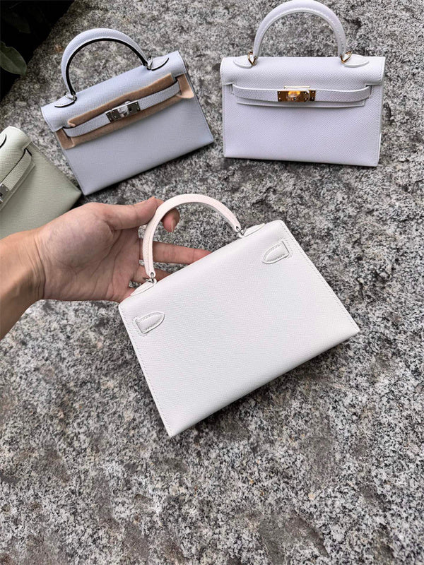 Sophisticated bag shown from front angle