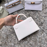 Sophisticated bag shown from front angle