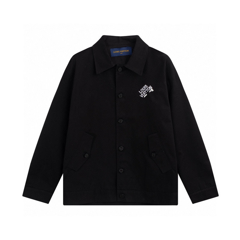 Back view of Louis Vuitton luxury clothing with monogram-inspired silhouette