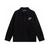 Back view of Louis Vuitton luxury clothing with monogram-inspired silhouette