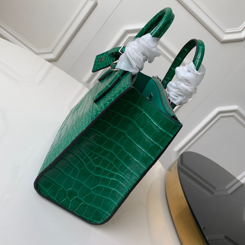 Back view of everyday-luxe classic women's handbag – women's luxury handbag