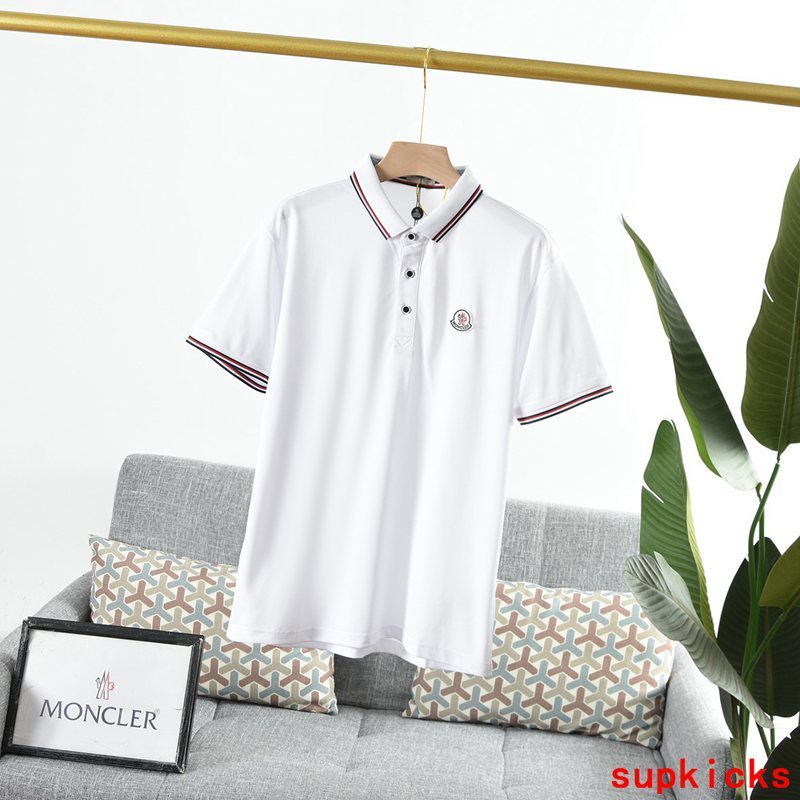 Full styled look of Moncler luxury clothing with logo-detail design