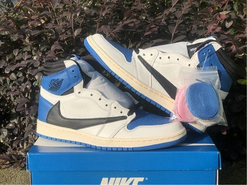 Nike Streetwear sneakers in neutral cream signature lace-up style front view