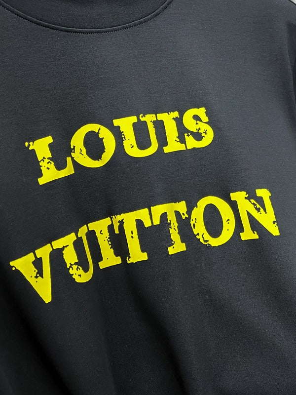 Flat lay presentation of Louis Vuitton luxury clothing with everyday silhouette