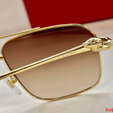 Close-up detail view of Cartier unisex sunglasses