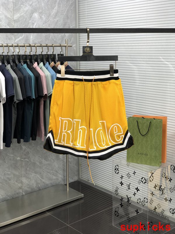 Back view of Rhude luxury clothing with streetwear-inspired cut