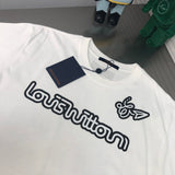 Close-up detail shot of Louis Vuitton cotton t-shirt with tailored silhouette