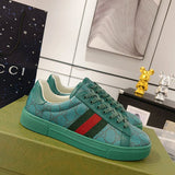 Gucci Designer sneakers in bold contrast minimalist modern build front view