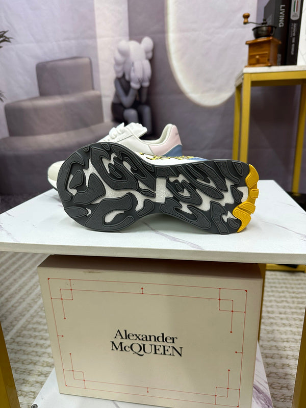 Alexander McQueen Camel Platform Heels - Close-Up Texture View
