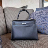 Close-up detail of structured bag design