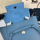 Side profile of classic refined women's handbag – women's designer-style accessory