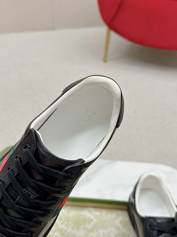 Gucci all-black luxury sneakers view 4 everyday casual design
