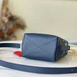 Styled lifestyle shot of statement modern women's handbag – women's designer-style accessory