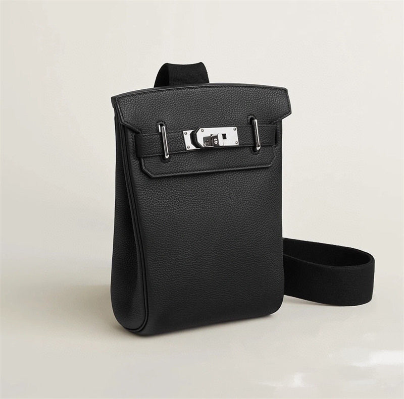 Close-up detail of poised bag design