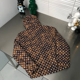 Front view of Louis Vuitton luxury clothing with tailored silhouette