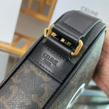 Back view of structured classic women's handbag – women's luxury accessory