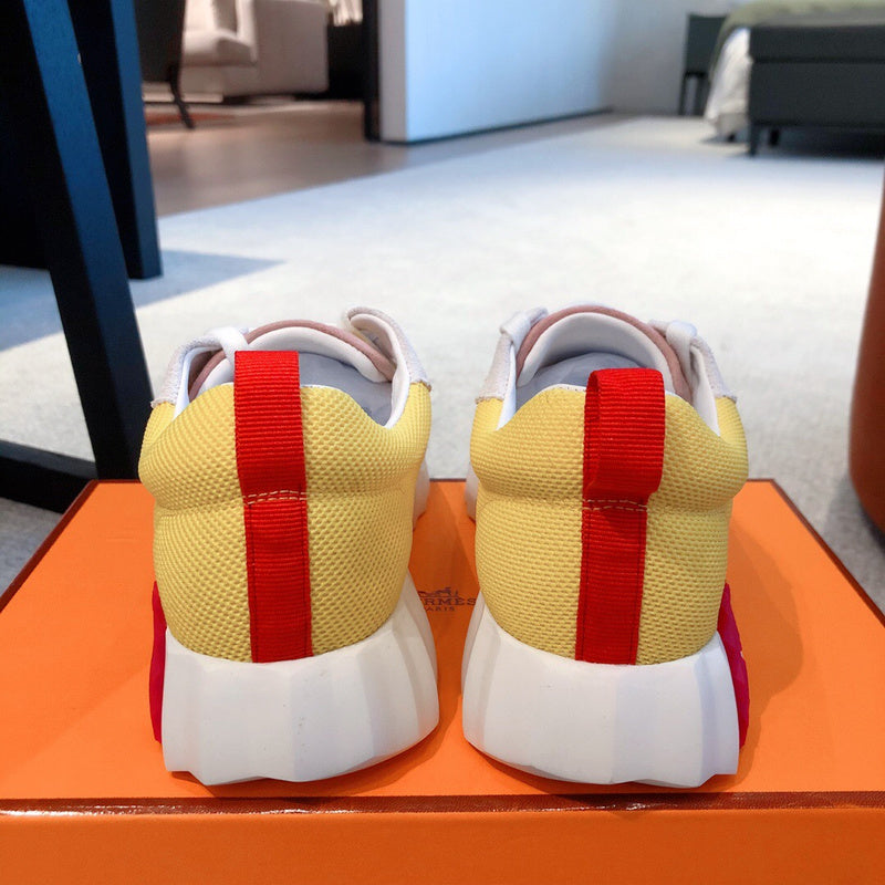 Hermès Camel High-Top Sneakers - Detail Shot of Craftsmanship