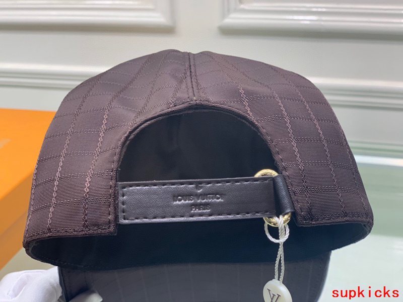 Close-up detail view of Louis Vuitton unisex cap
