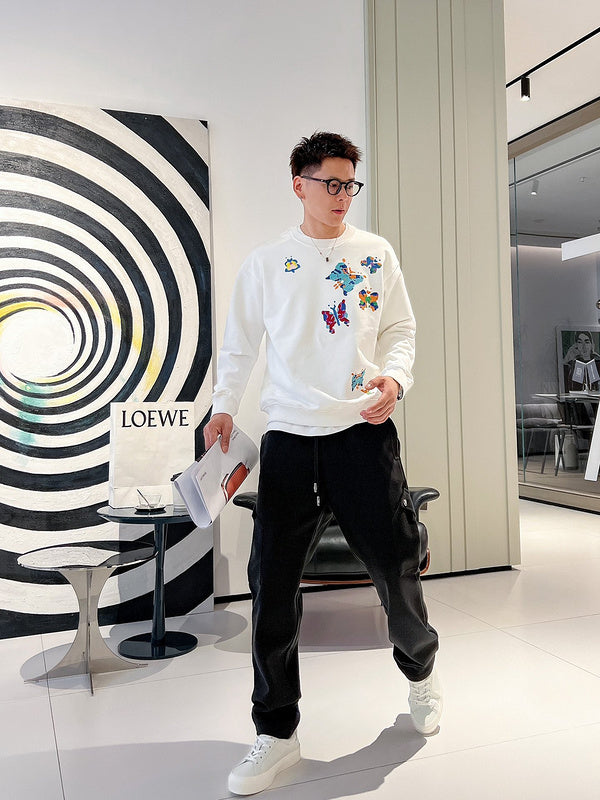 Front view of Louis Vuitton luxury clothing with contemporary cut